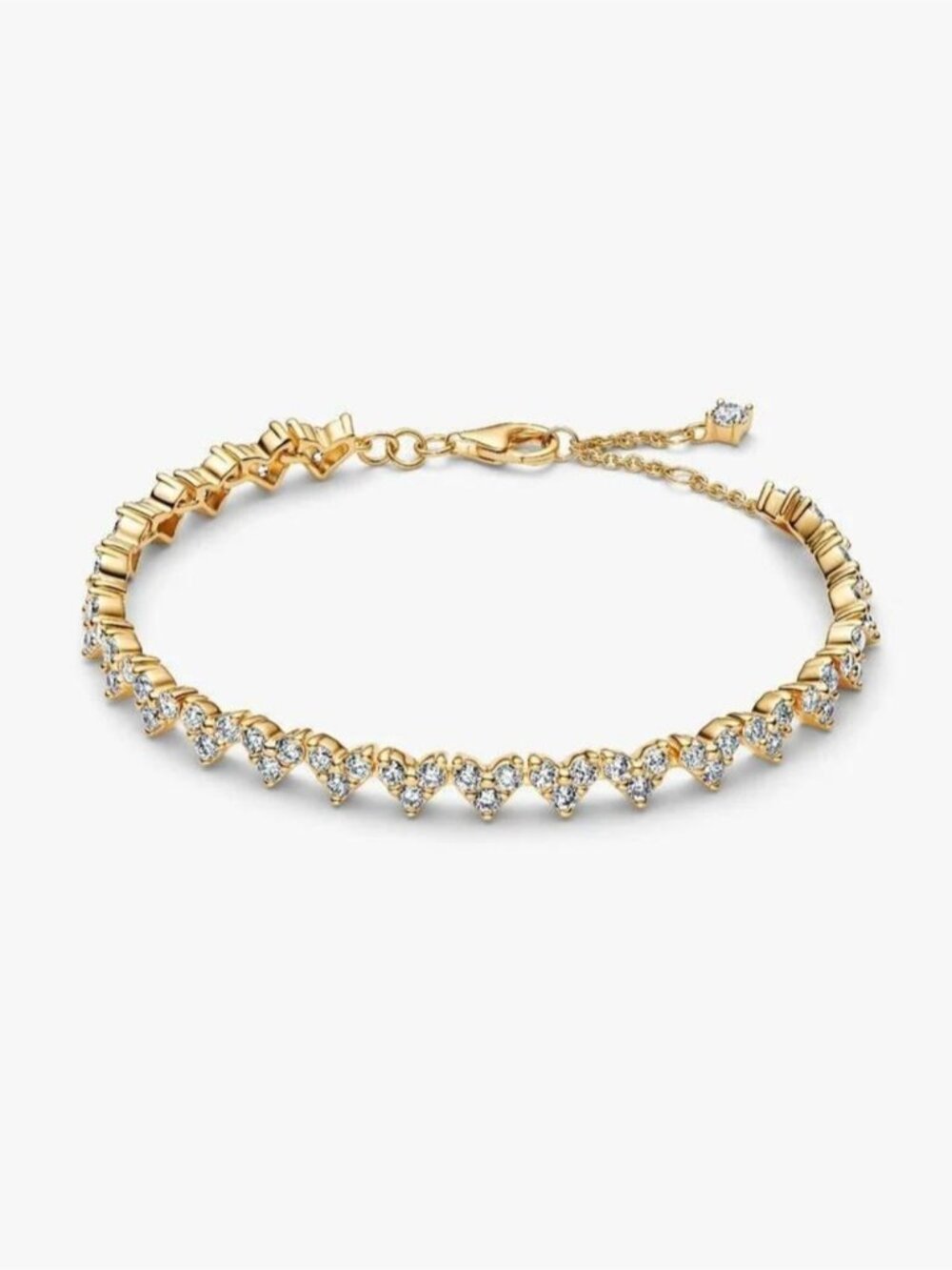 Pandora Triple Stone Heart Bracelet